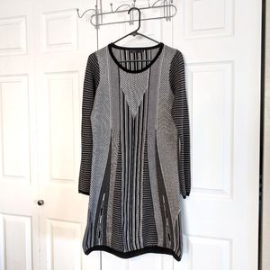 Prana Women's Size Medium Knit Black White Dress